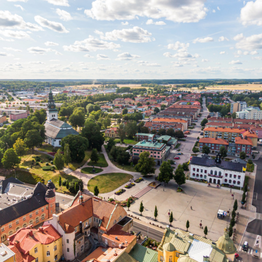 Dönarbild över Köping